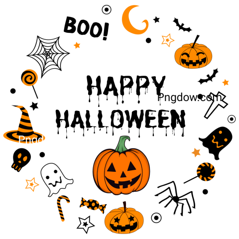 halloween text png transparent