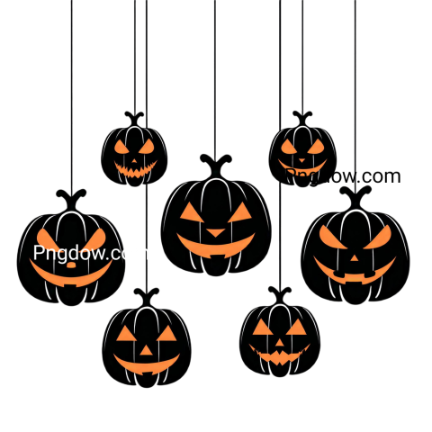 Halloween Hanging Pumpkins png