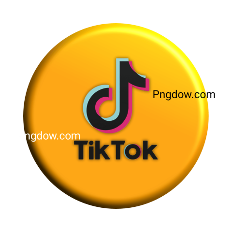 tiktok logo, tik tok, company, symbol, 3d icon, png