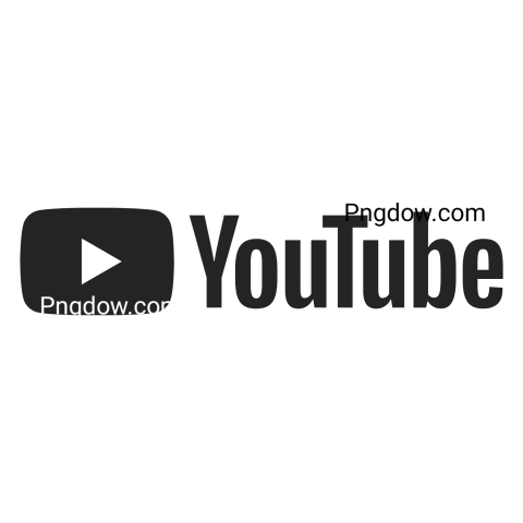 black youtube logo png