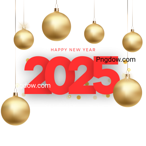 happy new year 2025 png for free