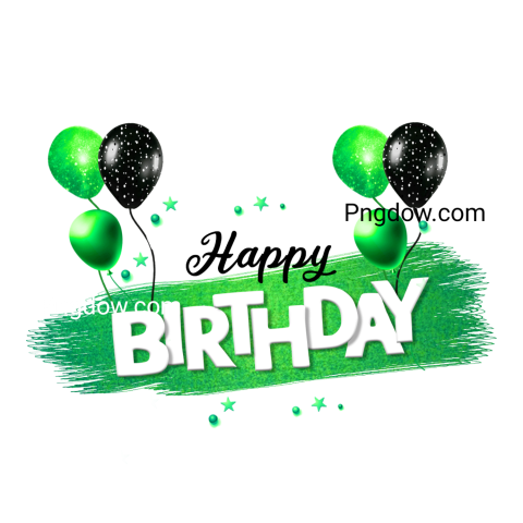 Happy Birthday balloon and text image