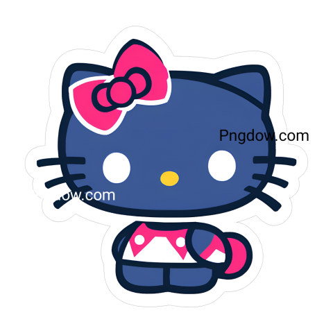 hello kitty blue stickers