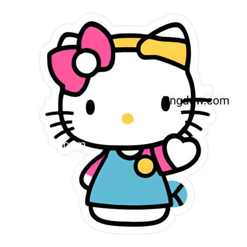 hello kitty stickers, transparent