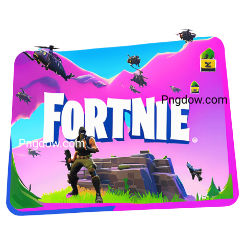 A vibrant Fortnite themed mouse pad featuring iconic characters and elements from the popular video game