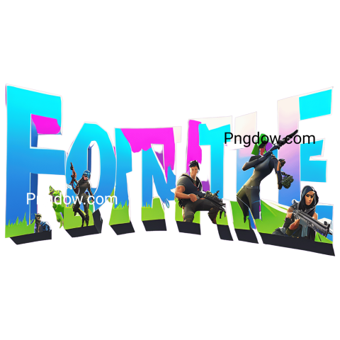 Fortnite logo featuring the word Fort prominently displayed in front of it, designed in a PNG format