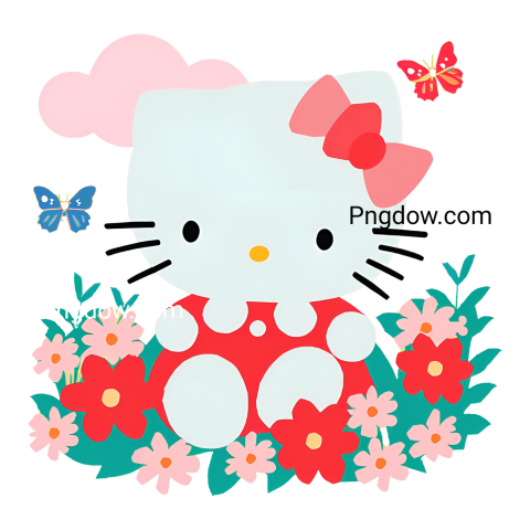 hello kitty butterfly svg