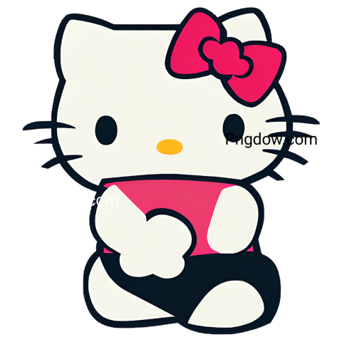 A collection of colorful Hello Kitty stickers, featuring various designs, available for free SVG download