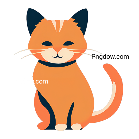 An orange cat with blue eyes wearing a collar, ideal for a free SVG download