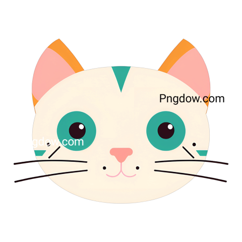 Cute cat face SVG for free