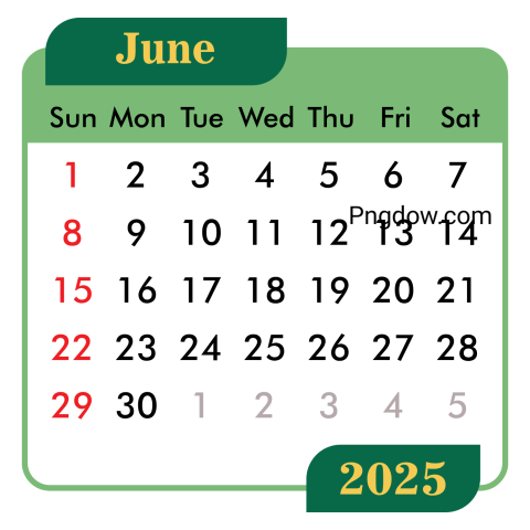 June calendar 2025