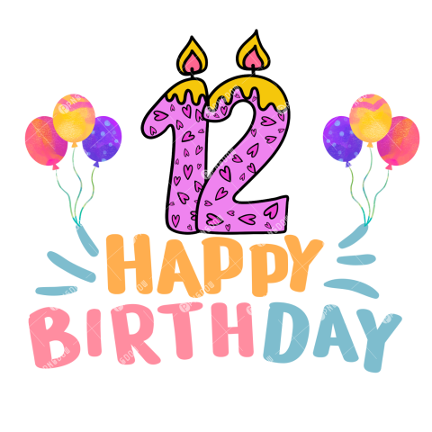 12th birthday png