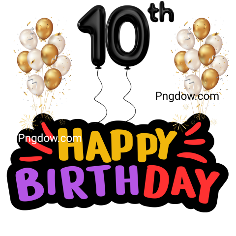 10th birthday png