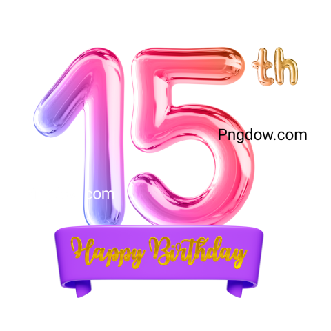 15th birthday png