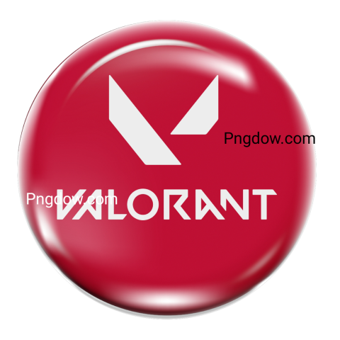 Red 3D valorant logo png