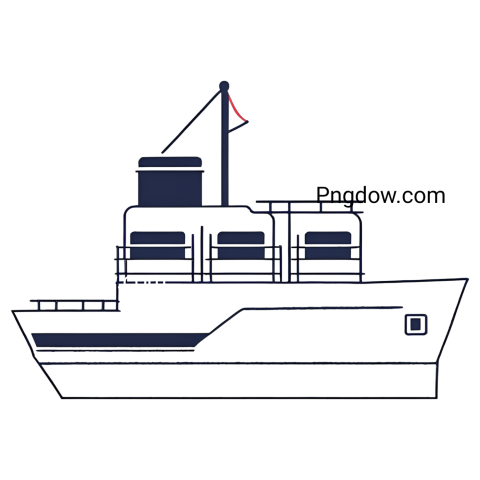 Boat on black background, Ship PNG for free
