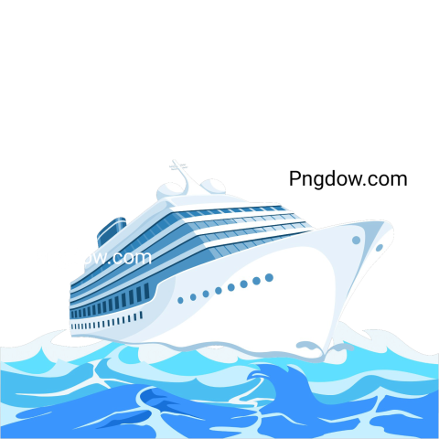 A cruise ship sailing on the open sea