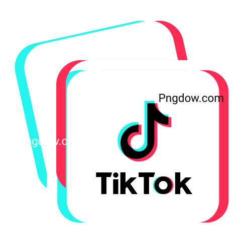 TikTok logo displayed within a white square, showcasing the brand's distinctive design in a clean format