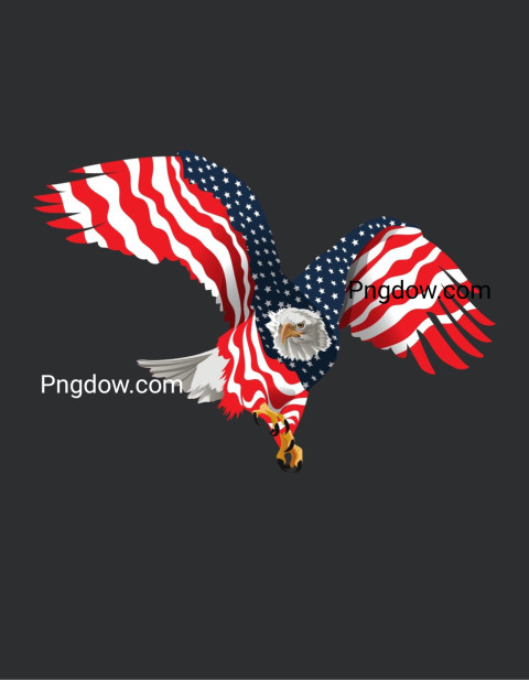 eagle america flag fur vector illustration T shirt Digital Download, Free