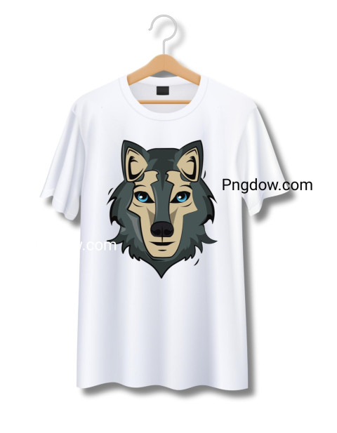 Wolf Cartoon Print for T Shirt