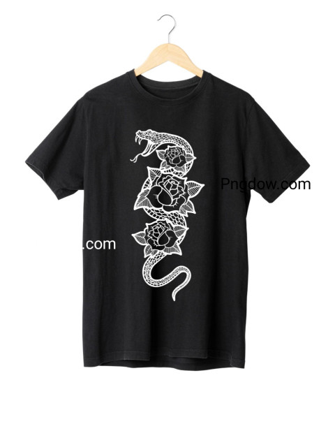 Snake on the background with roses  Design element for poster, t shirt, card, banner  Vector illustration