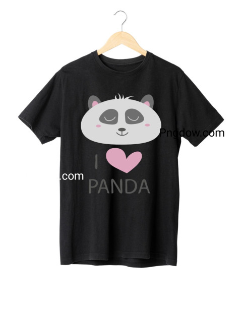 Panda t shirt design with cute panda bear