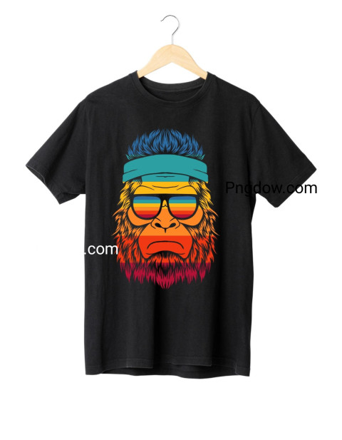 Bigfoot cool wearing a headband vector illustration t shirt design