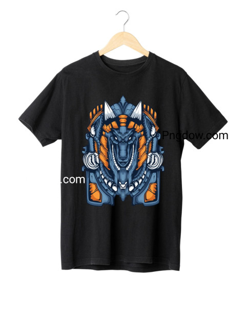 Anubis illustration in mecha style t shirt Design
