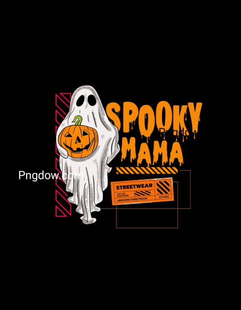 Black and Yellow Spooky Halloween T Shirt