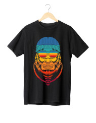 Bigfoot cool with gold accessories vector illustration t shirt design