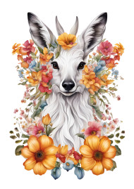 Breathtaking Flower Art Decor for Your deer Home, Animal art