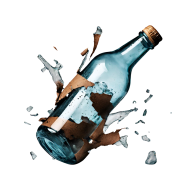 Broken bottle PNG image with transparent background, broken bottle png (24)