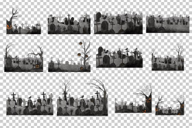 Collection of halloween silhouettes SVG