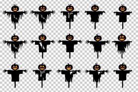 Collection of halloween silhouettes SVG