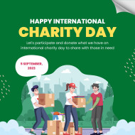 Colorful Illustrated International Charity Day Instagram Post