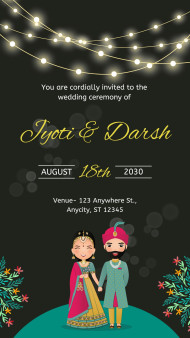 Colorful Indian Wedding Story Instagram Invitation