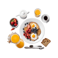 Download Stunning Breakfast PNG Image with Transparent Background