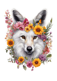 Flower Art Decor for Your Fox Home, Animal art