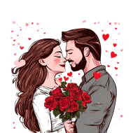 Free Transparent Valentines Day Love Heart PNG for Couple