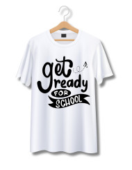 Get ready for school motivational hand lettering quotes T shirt design