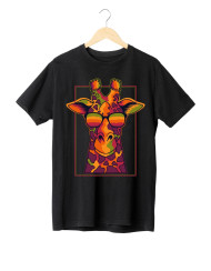 Giraffe colorful wearing a eyeglasses vector illustration t shirt design