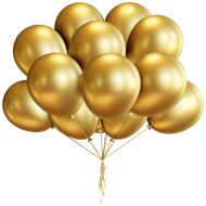 Gold Balloons PNG Transparent, Gold Balloon, Balloon Clipart, Golden ...