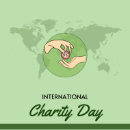 Green Minimalist International Charity Day Instagram Post