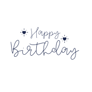 Happy Birthday text PNG image for free