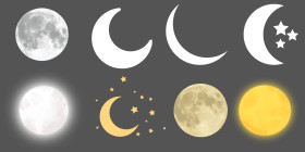 moon illustration Png transparent background SVG