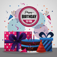 Premium Vector, Happy Birthday Card, (40)