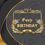 Premium Vector Happy Birthday Greeting Card, A Perfect Blend of Elegance and Joy