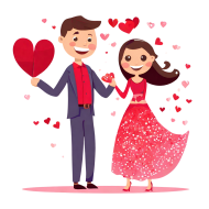 Romantic Valentine's Day Love Heart PNGs   Transparent Images for Couple