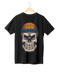 skull basketball vector illustration t shirt design