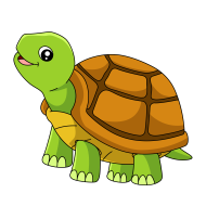 Turtle Cartoon Clipart Vector Illustration, transparent background ...